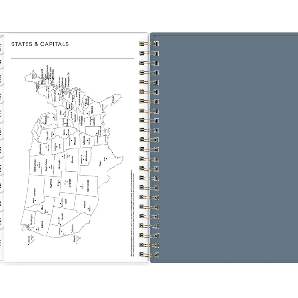 2025 Planners|Blue Sky 2025 Cocolie 5" x 8" Weekly & Monthly Planner, Plastic Cover, Blue/White (152244)