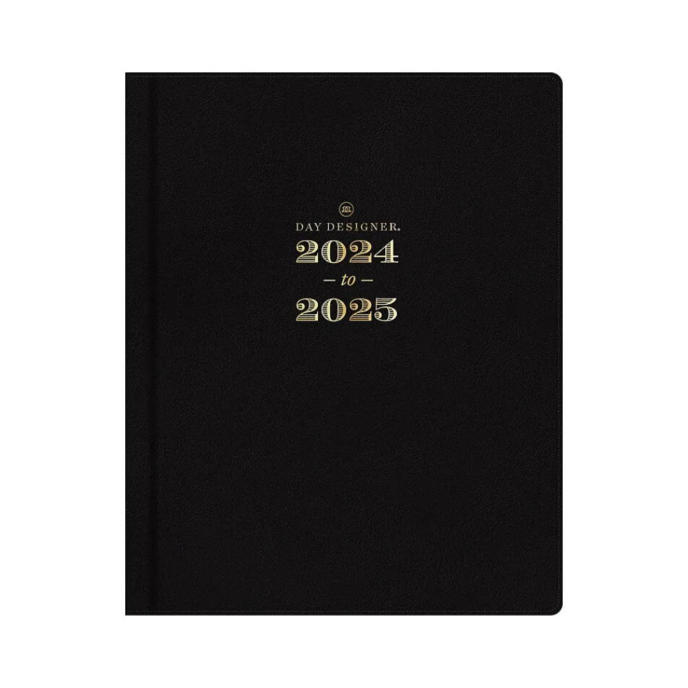 Academic Planners|Blue Sky 2024-2025 Day Designer 8" x 10" Academic Weekly & Monthly Planner, Black (144874)