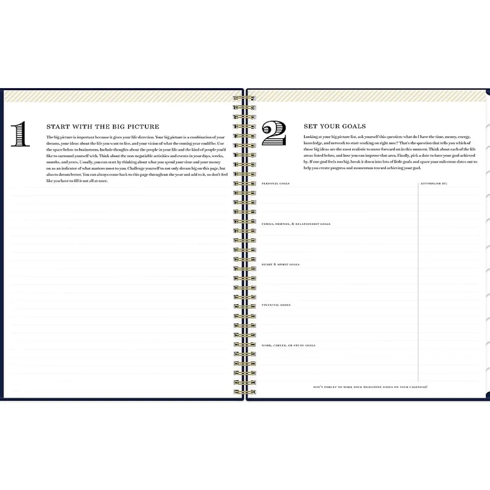 Academic Planners|Blue Sky 2024-2025 Day Designer 8.5" x 11" Academic Weekly & Monthly Planner, Plastic Cover, Deep Blue (149826)