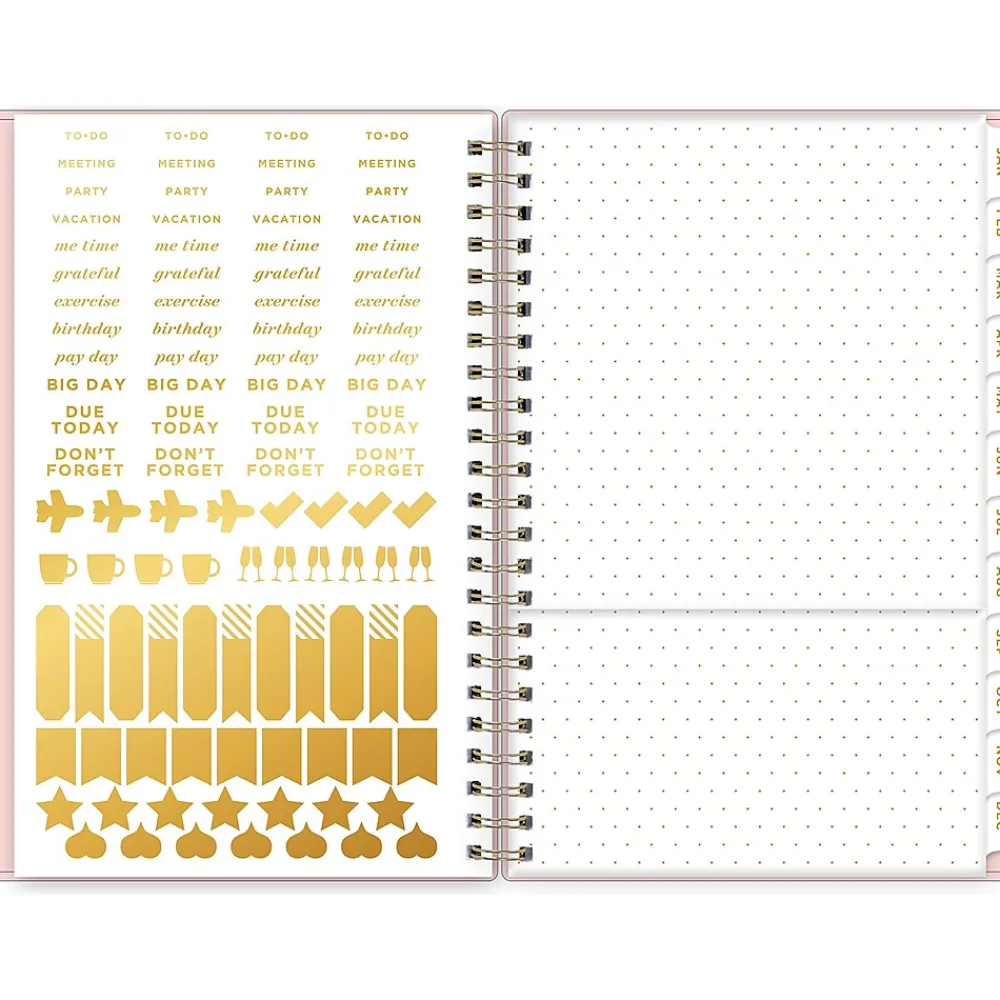 2025 Planners|Blue Sky 2025 Day Designer 5" x 8" Weekly & Monthly Planner, Plastic Cover, Blush (148147)