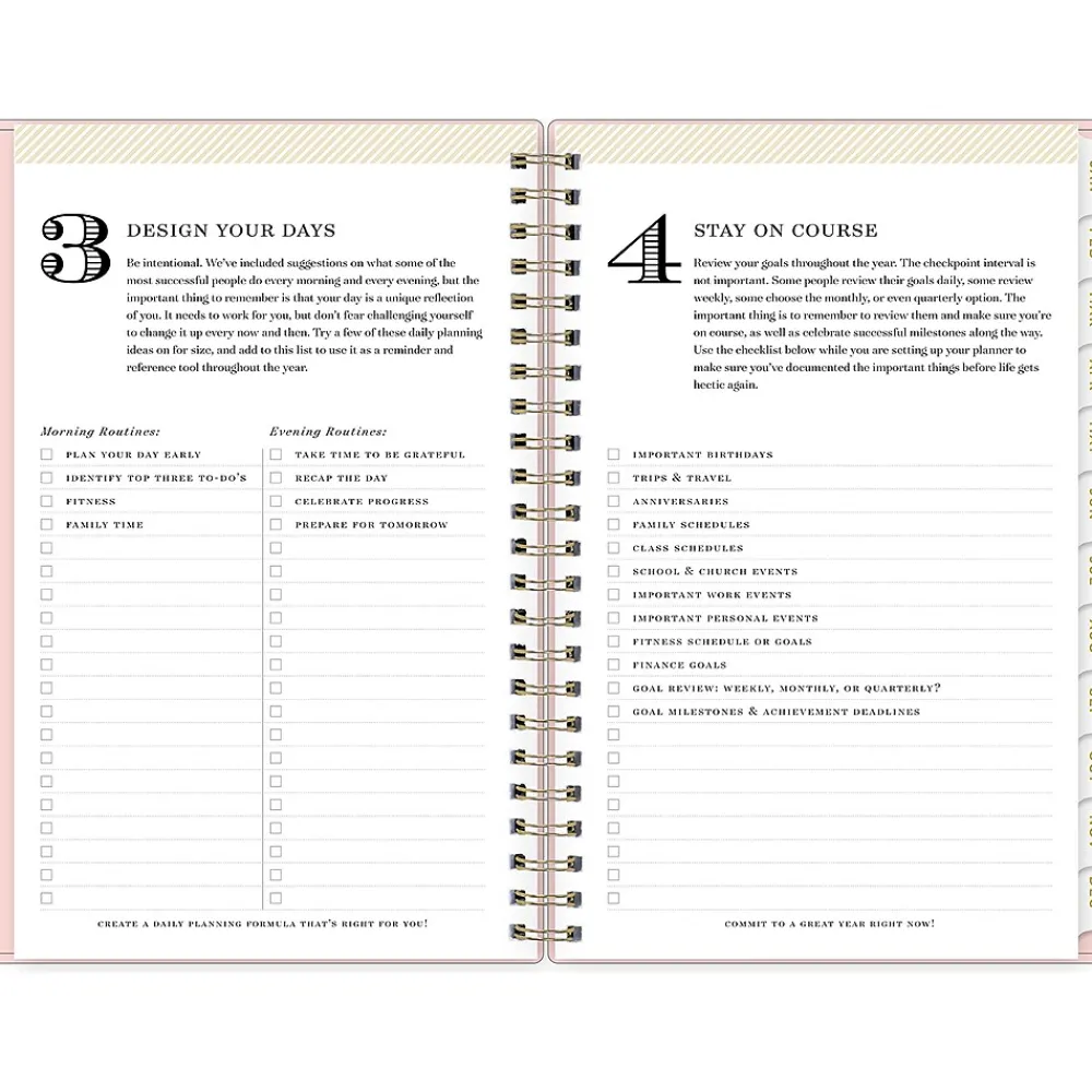 2025 Planners|Blue Sky 2025 Day Designer 5" x 8" Weekly & Monthly Planner, Plastic Cover, Blush (148147)