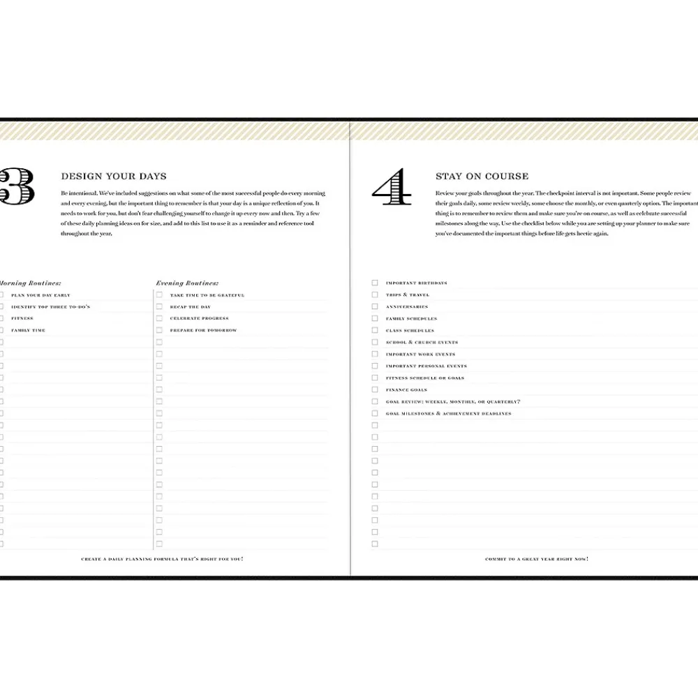 2025 Planners|Blue Sky 2025 Day Designer 8" x 10" Weekly & Monthly Planner, Faux Leather Cover, Black (148125)
