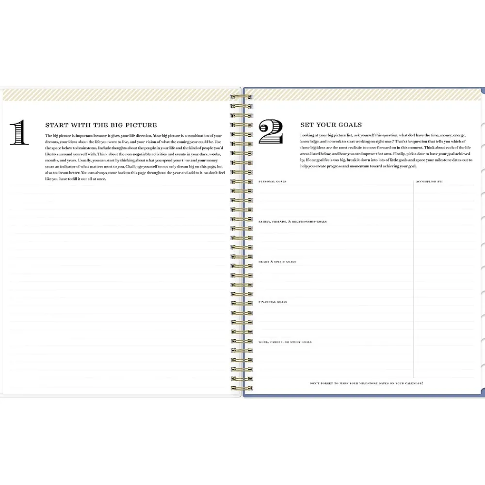 Academic Planners|Blue Sky 2024-2025 Day Designer Annabel 8.5" x 11" Academic Weekly & Monthly Planner, Plastic Cover, Blue/White (144867)