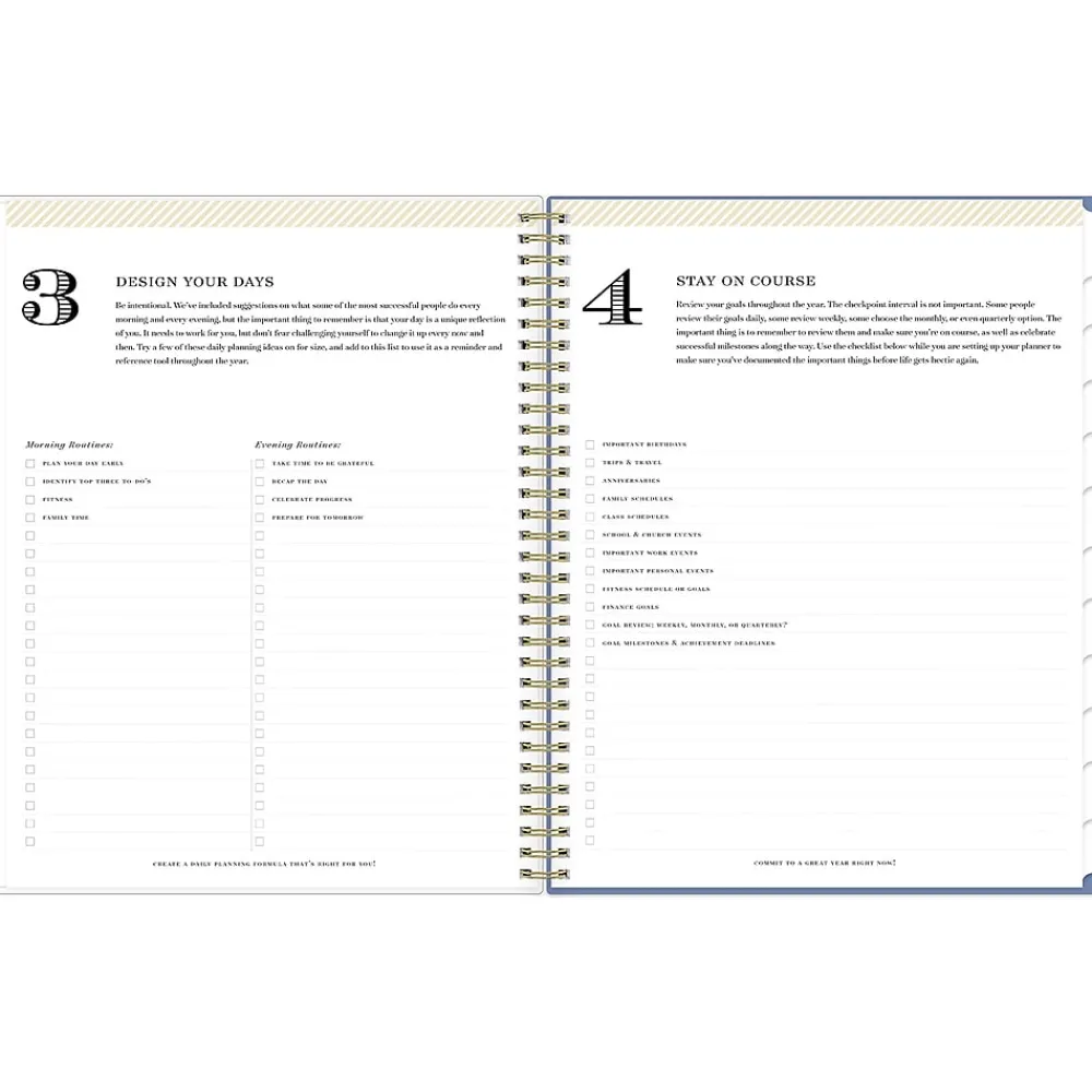 Academic Planners|Blue Sky 2024-2025 Day Designer Annabel 8.5" x 11" Academic Weekly & Monthly Planner, Plastic Cover, Blue/White (144867)