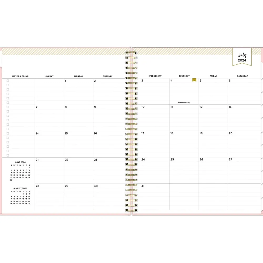 Academic Planners|Blue Sky 2024-2025 Day Designer Blush 8.5" x 11" Academic Weekly & Monthly Planner, Plastic Cover, Pink (144859)