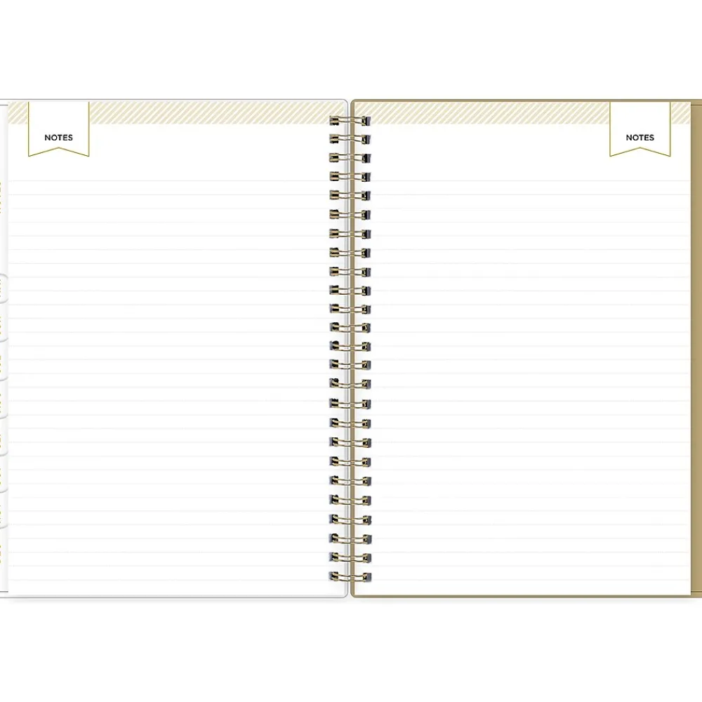 2025 Planners|Blue Sky 2025 Day Designer Gold Spotty 5.88" x 8.63" Weekly & Monthly Planner, Plastic Cover, White/Gold (148133)