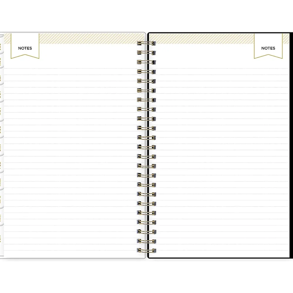 Academic Planners|Blue Sky 2024-2025 Day Designer Painted Leopard Gray 5" x 8" Academic Weekly & Monthly Planner, Plastic Cover, Black/Gray