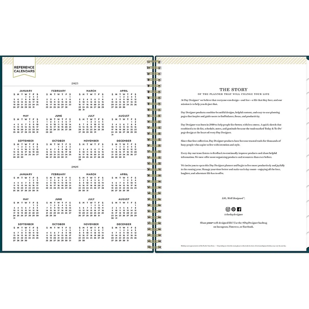 2025 Planners|Blue Sky 2025 Day Designer Peacock 8.5" x 11" Weekly & Monthly Planner, Plastic Cover, Blue (143889-25)