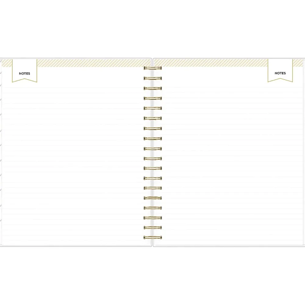 Academic Planners|Blue Sky 2024-2025 Day Designer Rugby Stripe 8" x 10" Academic Daily & Monthly Planner, Black/White (144875)