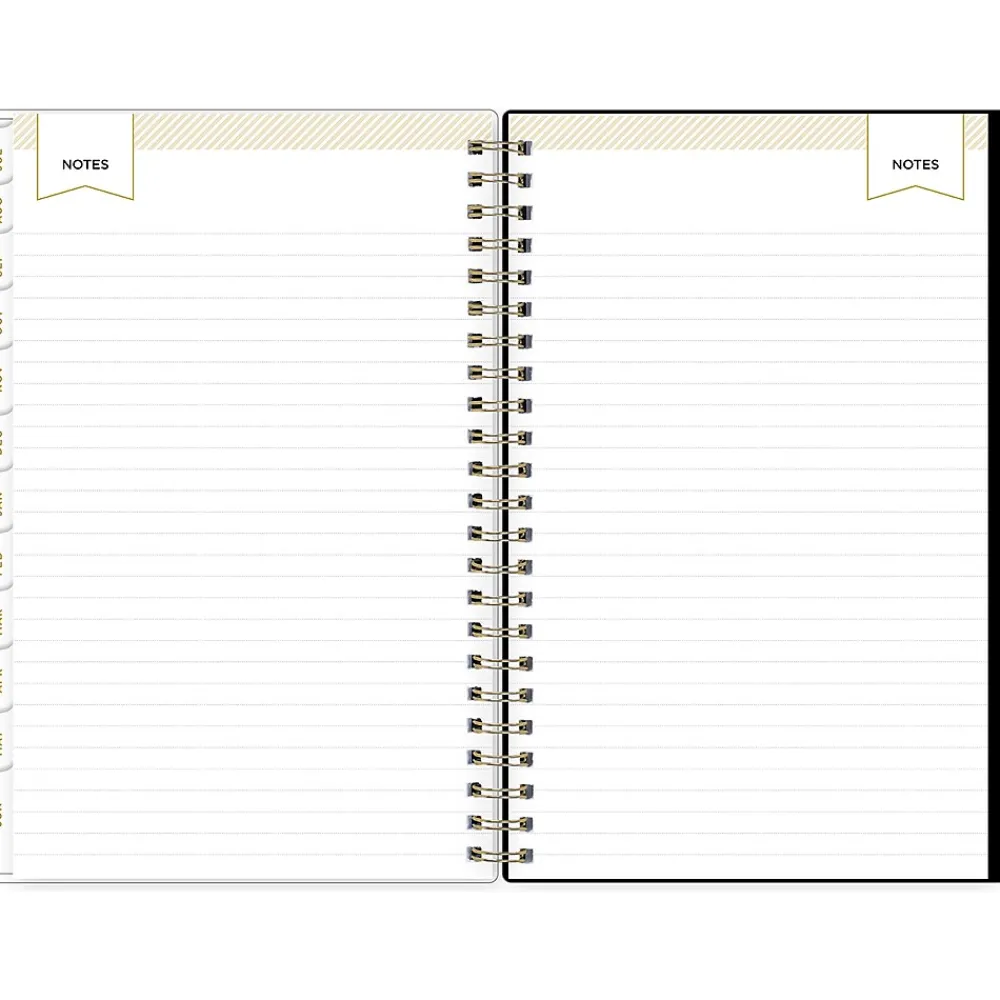 Academic Planners|Blue Sky 2024-2025 Day Designer Somerset Black 5" x 8" Academic Weekly & Monthly Planner, Plastic Cover, Multicolor (144856)