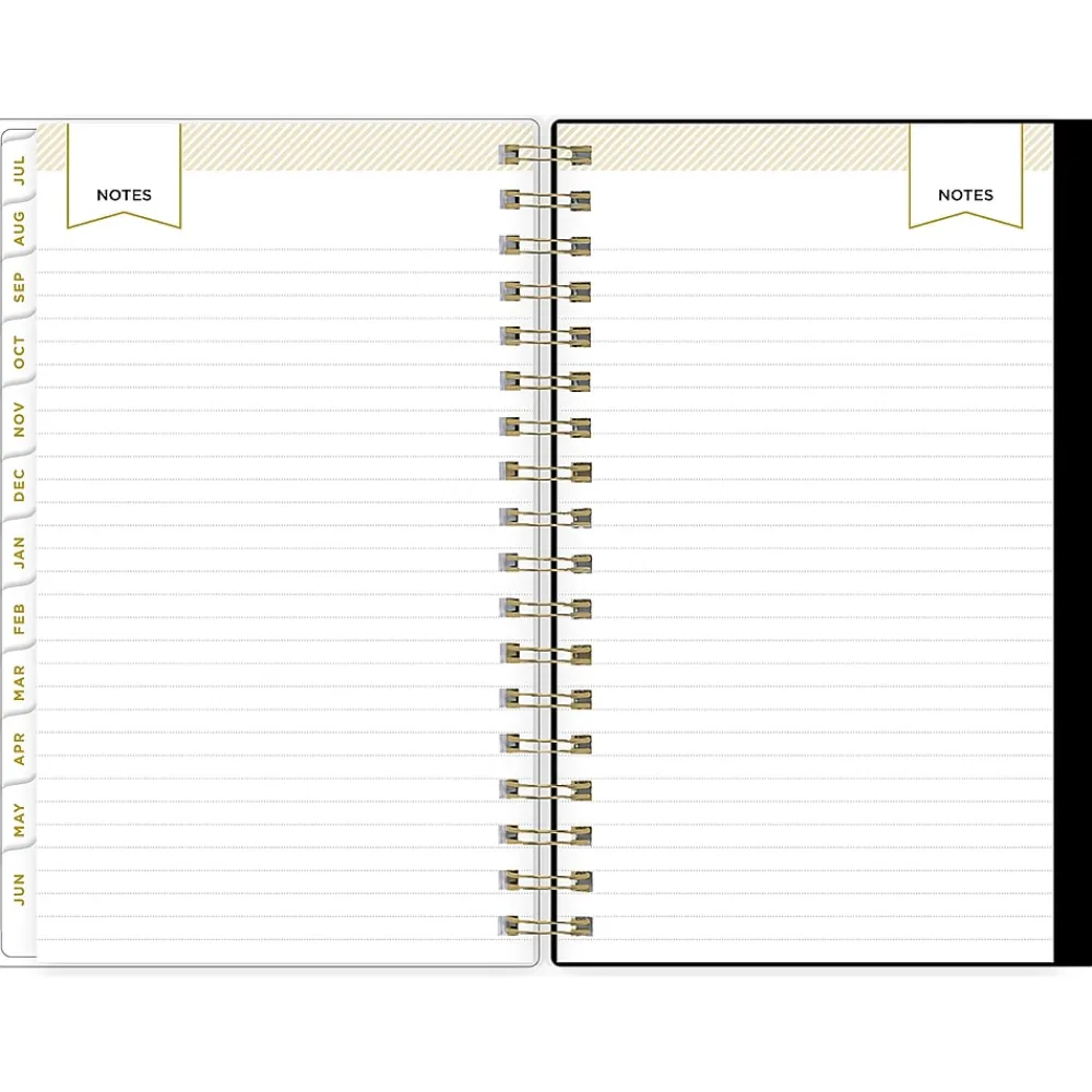 Academic Planners|Blue Sky 2024-2025 Day Designer Somerset Black 3.63" x 6.13" Academic Weekly & Monthly Planner, Plastic Cover, Multicolor