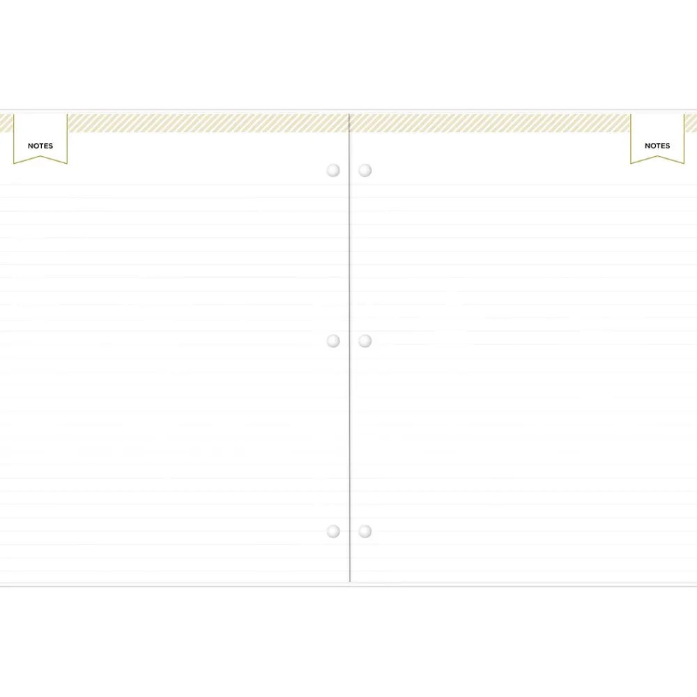 Academic Planners|Blue Sky 2024-2025 Day Designer Spotty Small Gold 8.5" x 11" Academic Monthly Planner, Plastic Cover, White/Gold (149829)