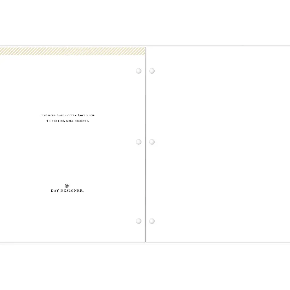 Academic Planners|Blue Sky 2024-2025 Day Designer Spotty Small Gold 8.5" x 11" Academic Monthly Planner, Plastic Cover, White/Gold (149829)