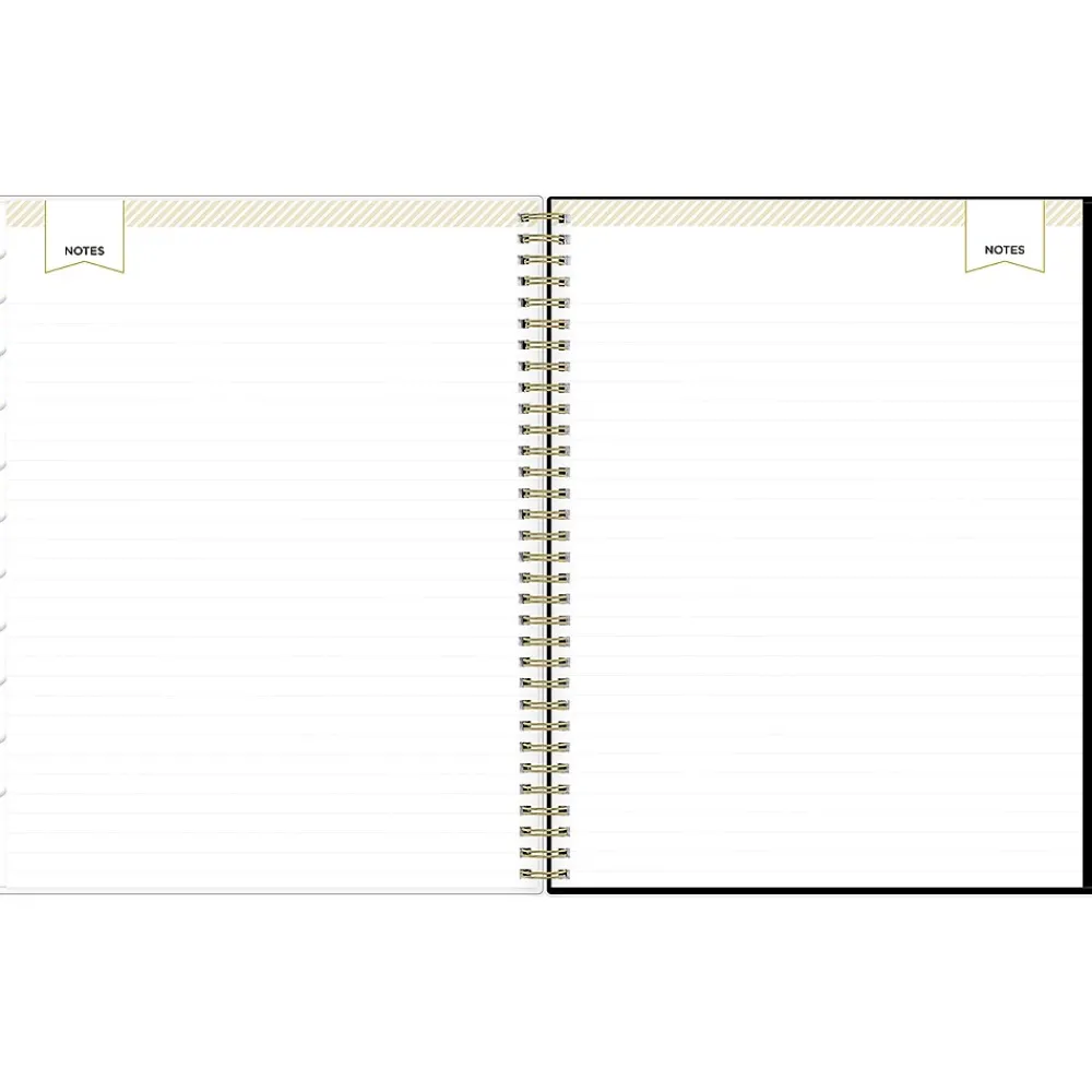 2025 Planners|Blue Sky 2025 Day Designer Swiss Dot 8.5" x 11" Weekly Planner, Plastic Cover, Black/Gold (148134)