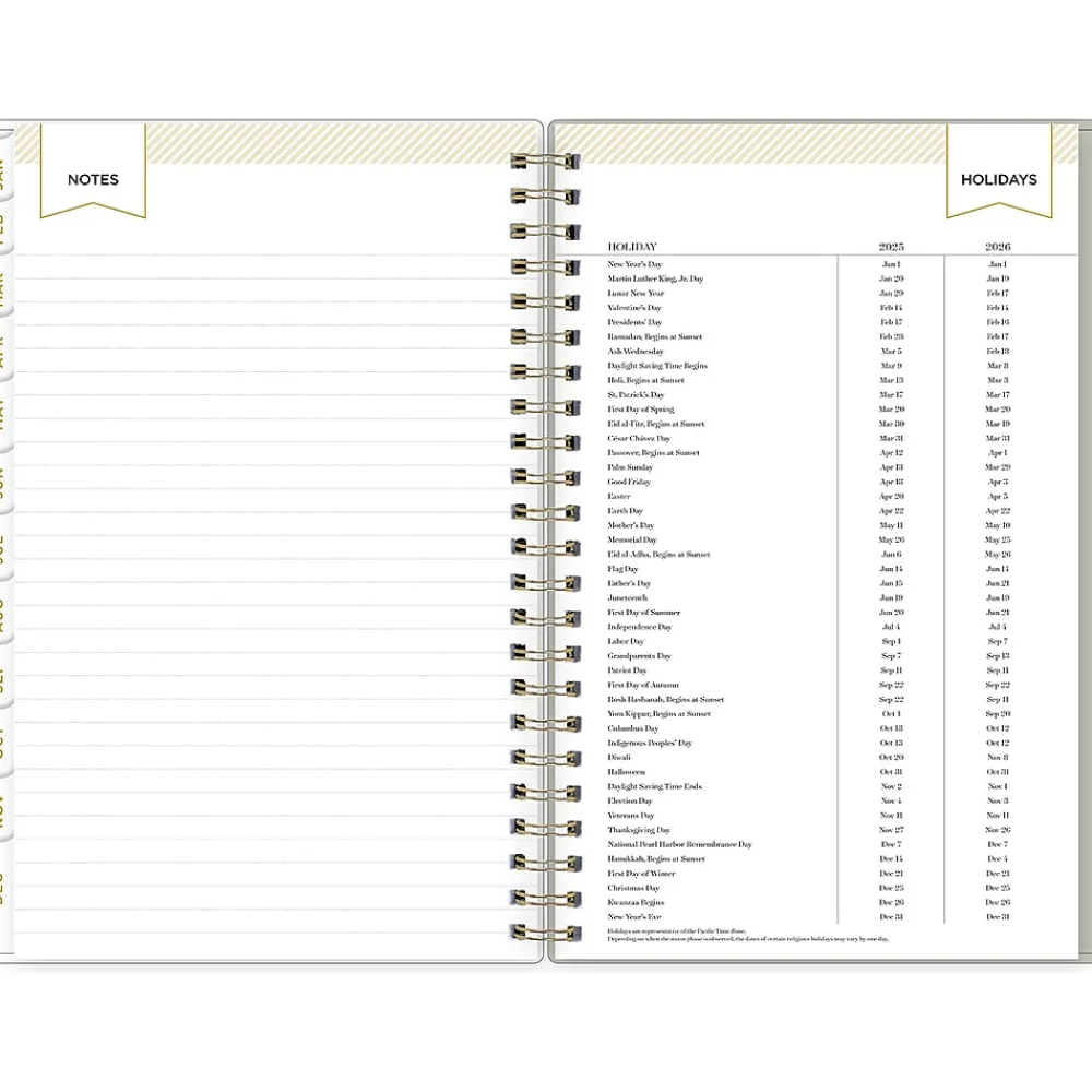 2025 Planners|Blue Sky 2025 Day Designer Tess 5" x 8" Weekly & Monthly Planner, Plastic Cover, Tan/Off-White (148145)