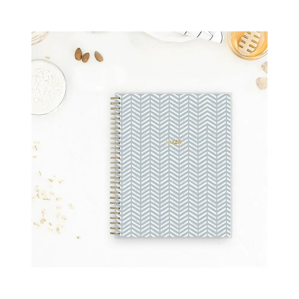 2025 Planners|Blue Sky 2025 Day Designer The Everygirl Evan Blue 8" x 10" Monthly Planner, Plastic Cover, Blue/White (150777)