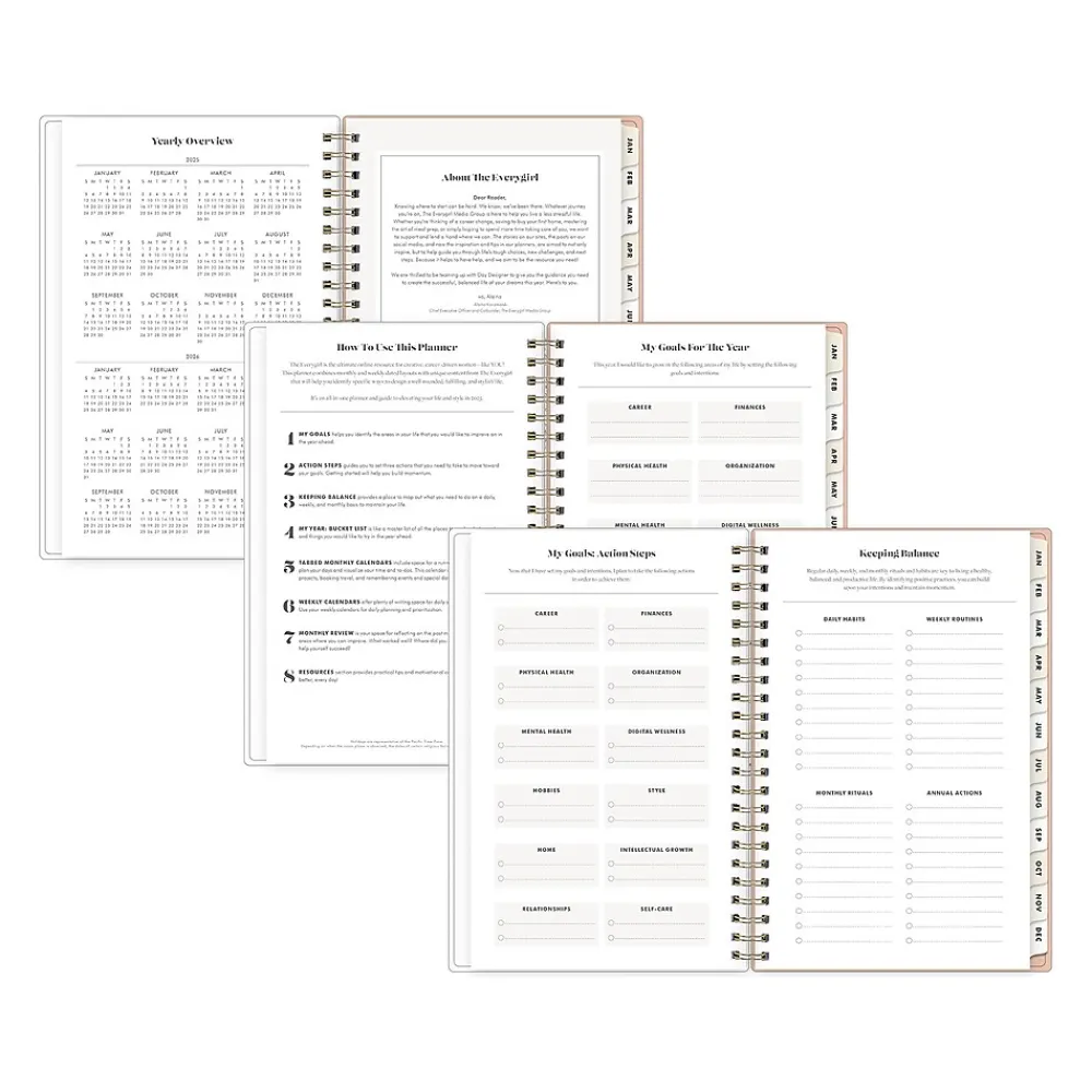 2025 Planners|Blue Sky 2025 Day Designer The Everygirl Botanica 5" x 8" Weekly & Monthly Planner, Plastic Cover, Multicolor (148271)