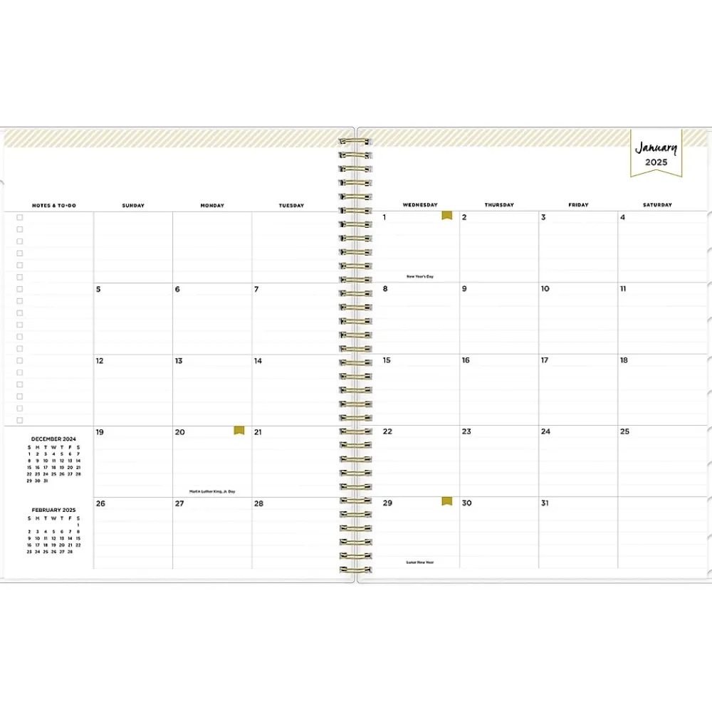 2025 Planners|Blue Sky 2025 Day Designer Tile 8.5" x 11" Weekly & Monthly Planner, Plastic Cover, Blue/White (101411-25)