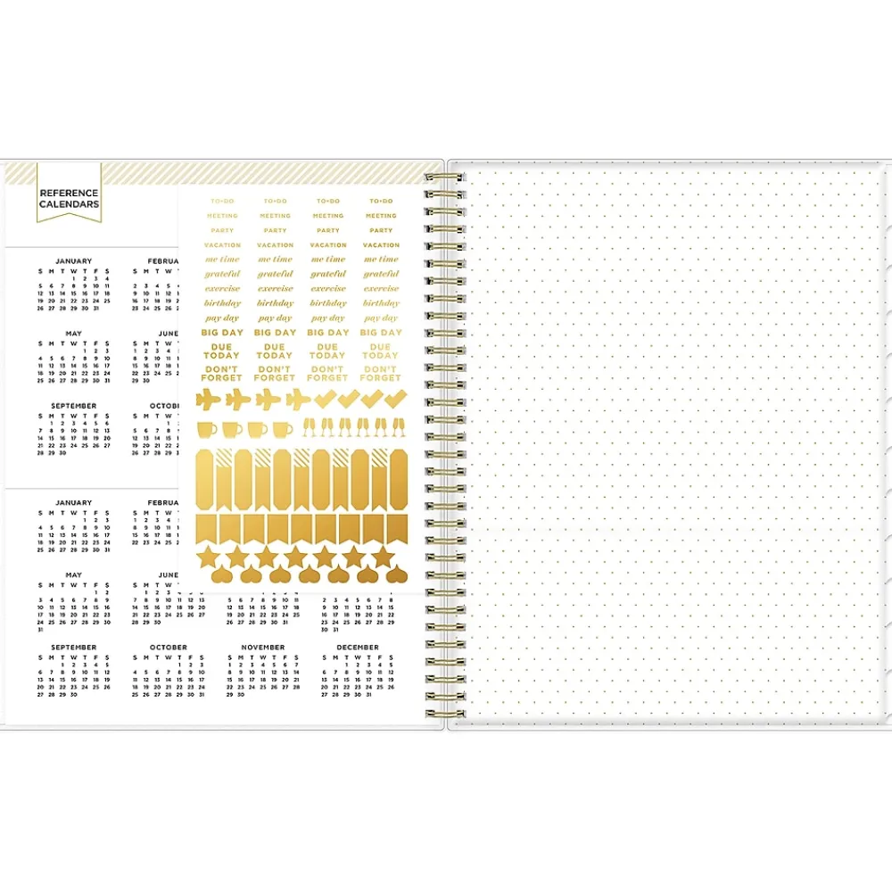 2025 Planners|Blue Sky 2025 Day Designer Tile 8.5" x 11" Weekly & Monthly Planner, Plastic Cover, Blue/White (101411-25)