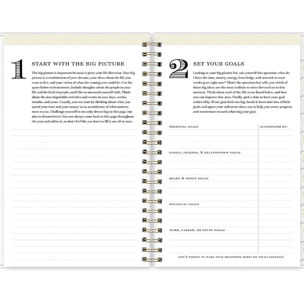 2025 Planners|Blue Sky 2025 Day Designer Tile 5" x 8" Weekly & Monthly Planner, Plastic Cover, Blue/White (101410-25)