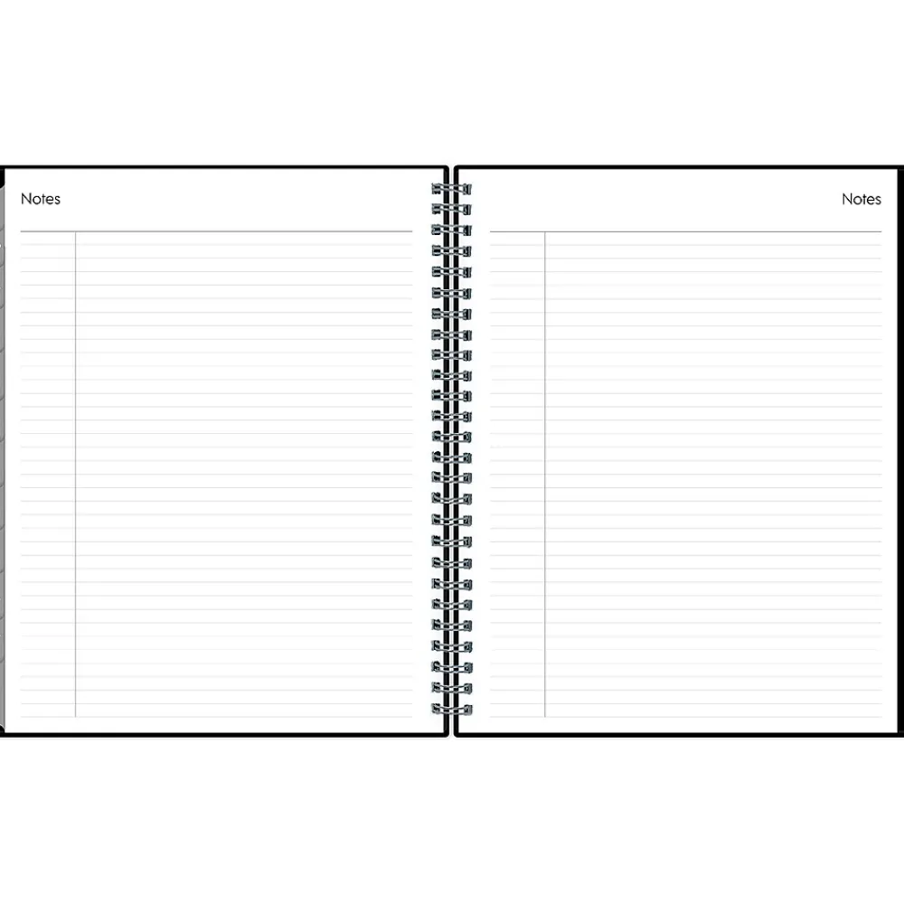 Academic Planners|Blue Sky 2024-2025 Enterprise 7" x 9" Academic Weekly & Monthly Planner, Plastic Cover, Black (131982-A25)