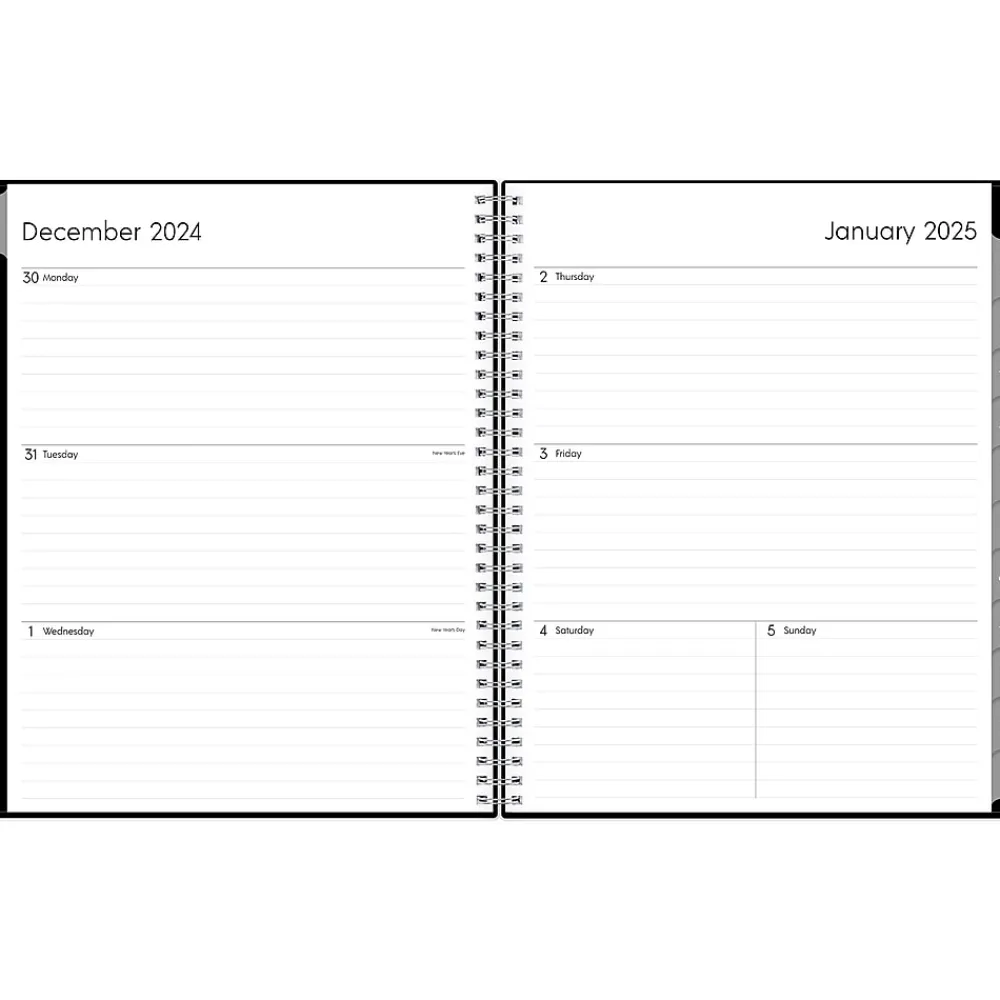 2025 Planners|Blue Sky 2025 Enterprise 8.5" x 11" Weekly & Monthly Planner, Plastic Cover, Black (111288-25)