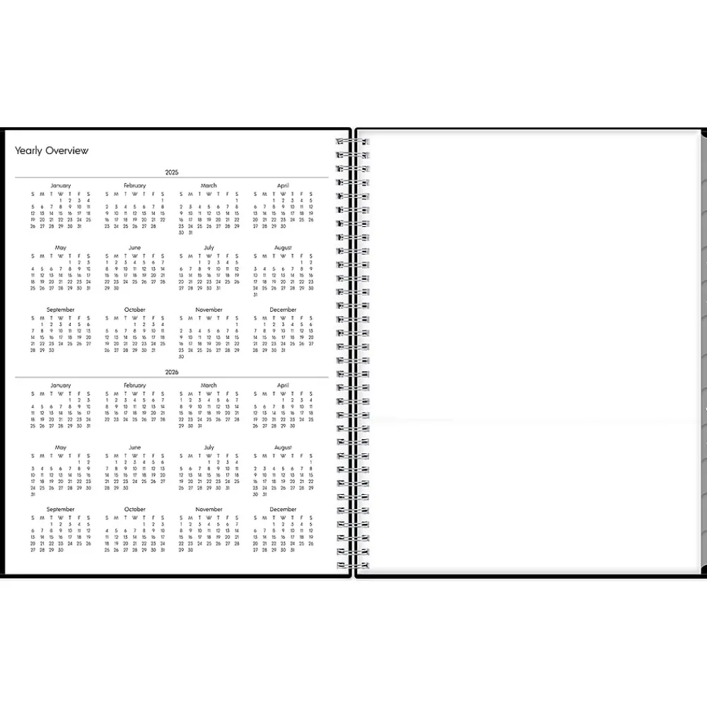 2025 Planners|Blue Sky 2025 Enterprise 8.5" x 11" Weekly & Monthly Planner, Plastic Cover, Black (111288-25)