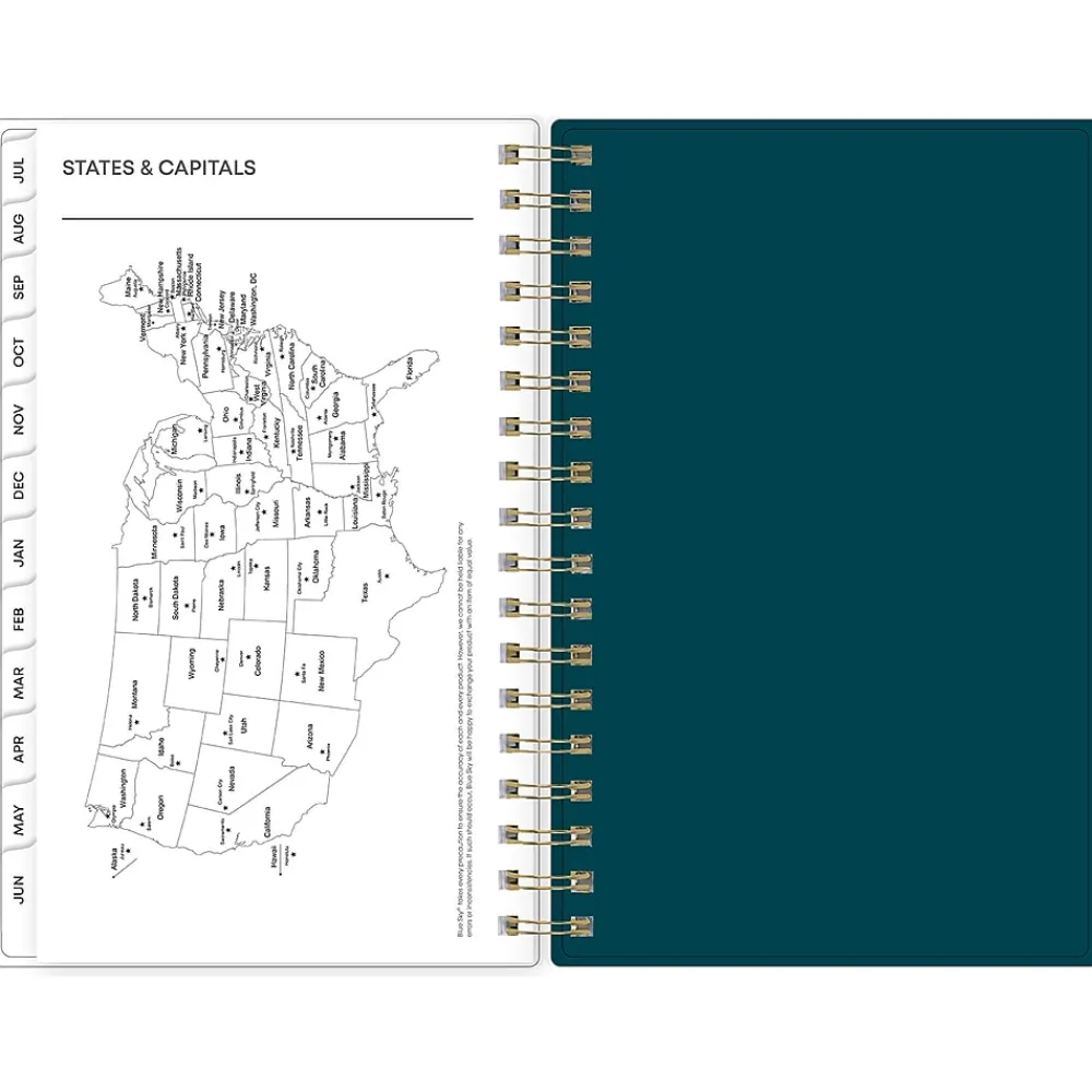 Academic Planners|Blue Sky 2024-2025 Greta 3.63" x 6.13" Academic Weekly & Monthly Planner, Plastic Cover, Multicolor (146841)