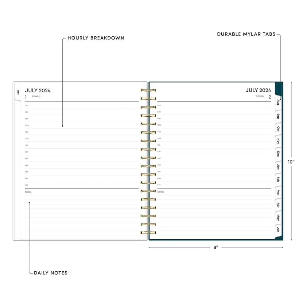 Academic Planners|Blue Sky 2024-2025 Greta 8" x 10" Academic Daily & Monthly Planner, Multicolor (146839)