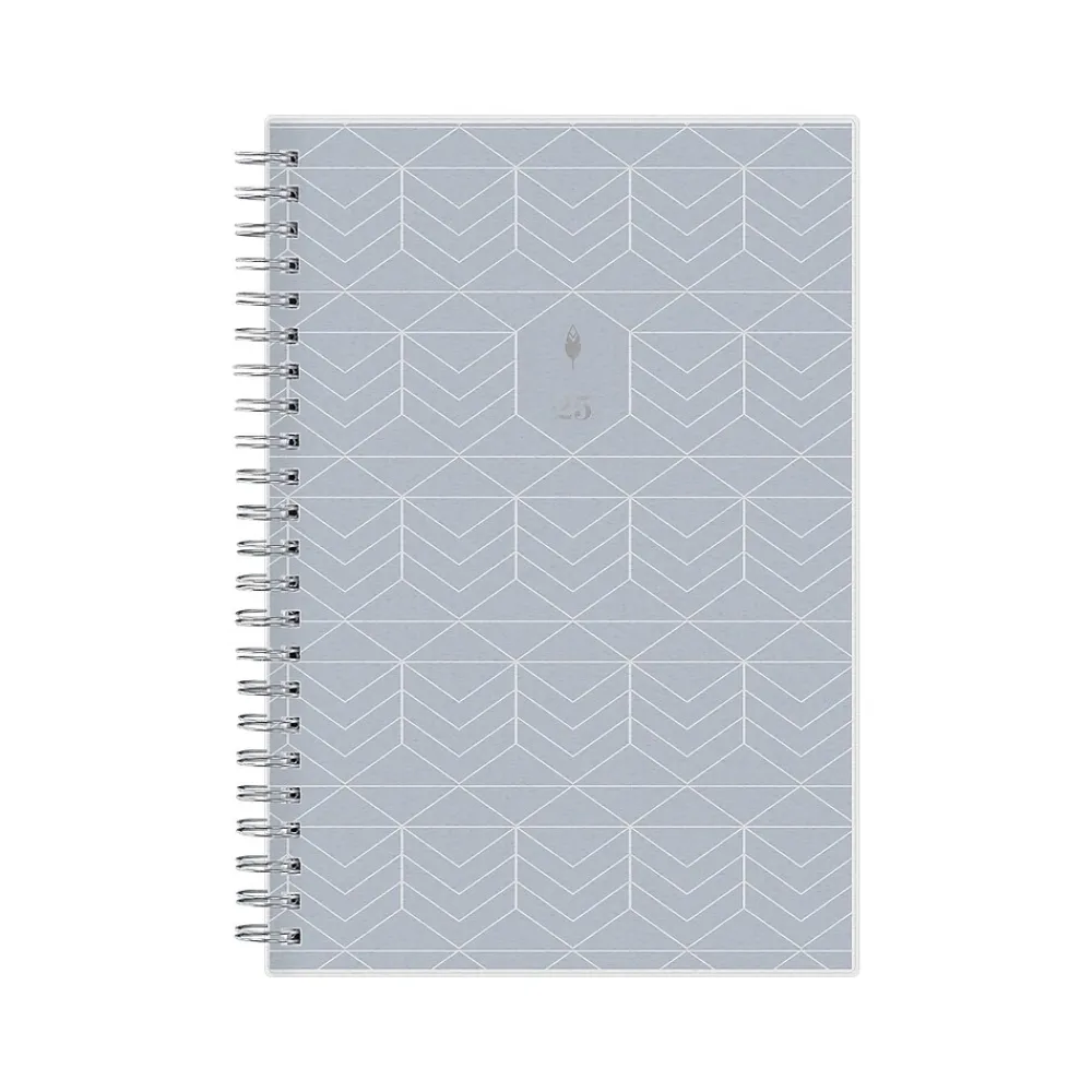 2025 Planners|Blue Sky 2025 inkWELL Press Chevy Fog 5" x 8" Weekly & Monthly Planner, Plastic Cover, Gray/White (152186)
