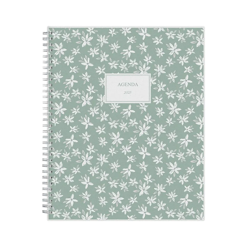 2025 Planners|Blue Sky 2025 Joey Floral 8.5" x 11" Weekly & Monthly Planner, Plastic Cover, Green (148289)