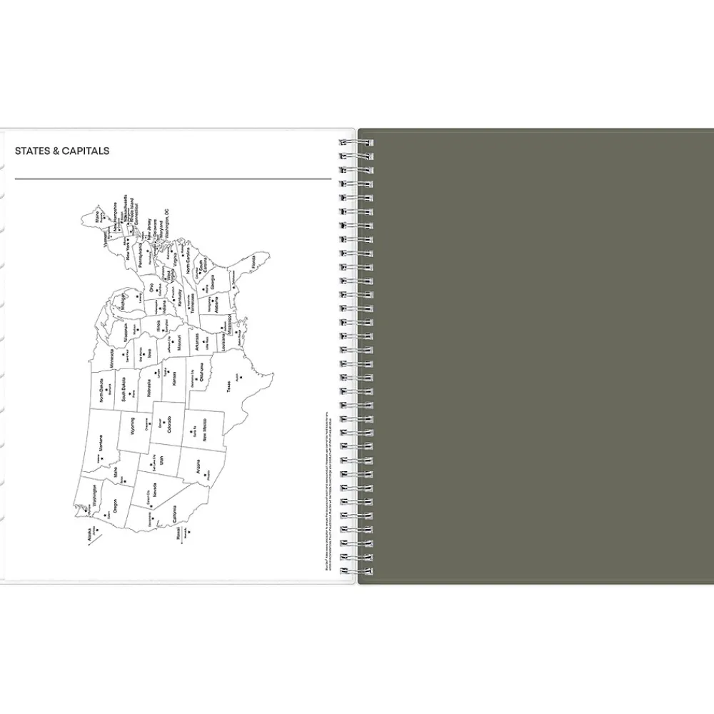 2025 Planners|Blue Sky 2025 Joey Floral 8.5" x 11" Weekly & Monthly Planner, Plastic Cover, Green (148289)