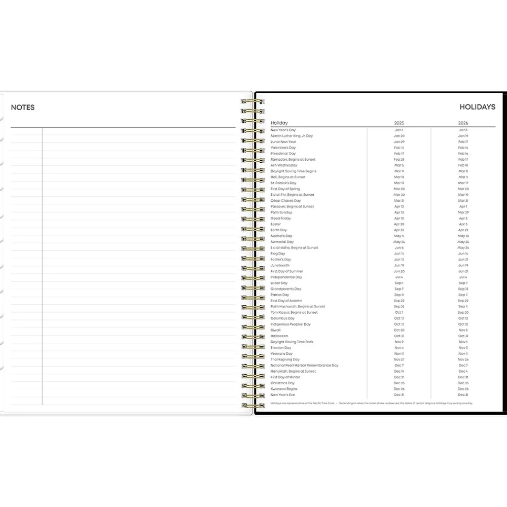 2025 Planners|Blue Sky 2025 Katya 8.5" x 11" Weekly & Monthly Planner, Plastic Cover, Brown/Black (152483)