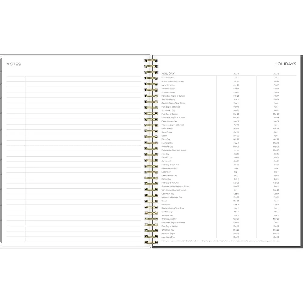 2025 Planners|Blue Sky 2025 Kelly Ventura Midnight Garden 8.5" x 11" Weekly & Monthly Planner, Plastic Cover, Multicolor (140944-25)