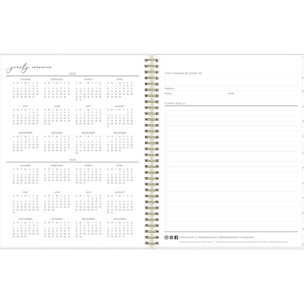 2025 Planners|Blue Sky 2025 Life-Note It Leah 8.5" x 11" Weekly & Monthly Planner, Plastic Cover, Multicolor (139479-25)