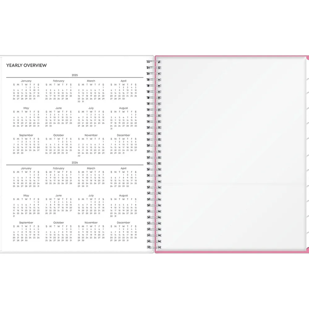 2025 Planners|Blue Sky 2025 Lucidity 8.5" x 11" Weekly & Monthly Planner, Plastic Cover, Pink/Blue (150785)
