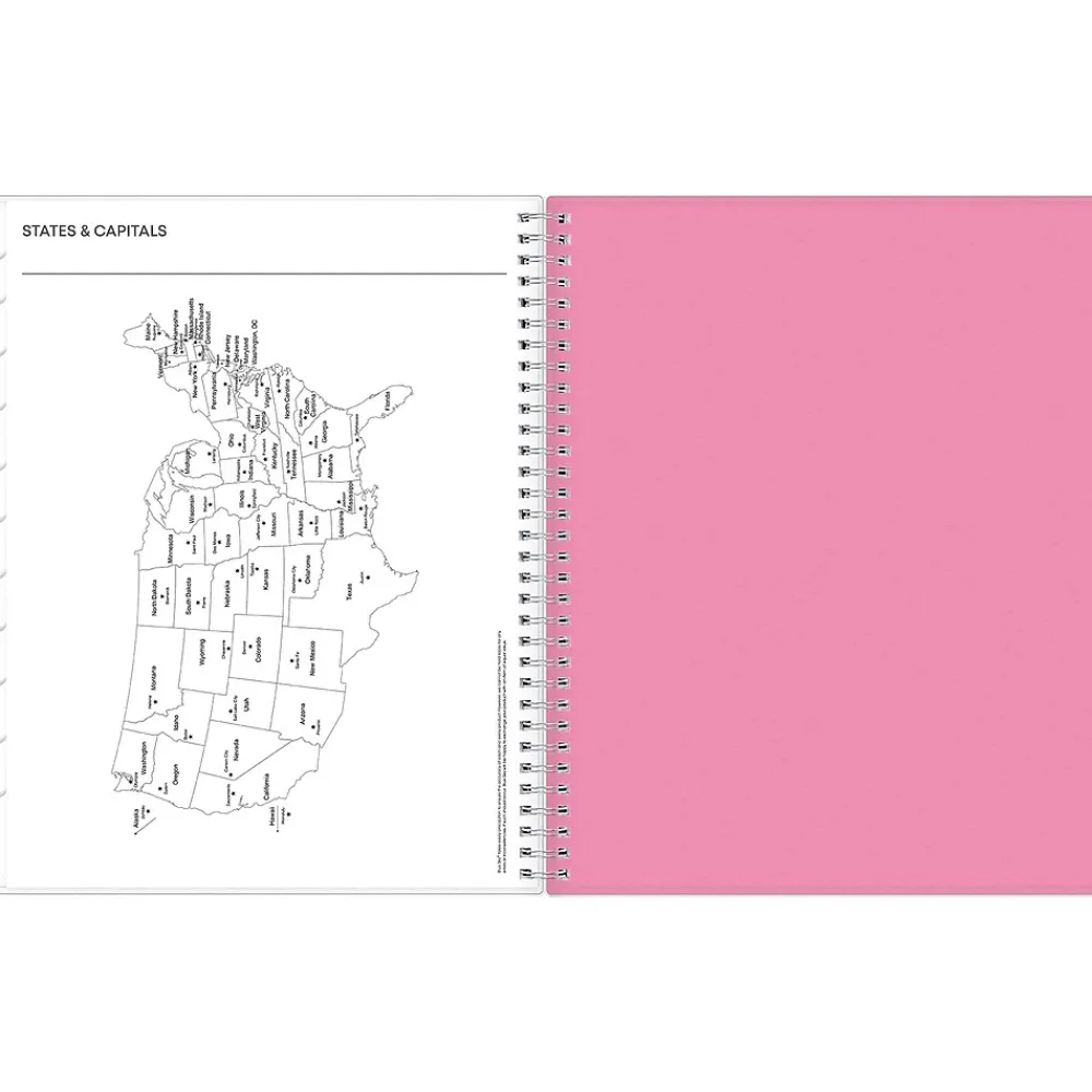 2025 Planners|Blue Sky 2025 Lucidity 8.5" x 11" Weekly & Monthly Planner, Plastic Cover, Pink/Blue (150785)