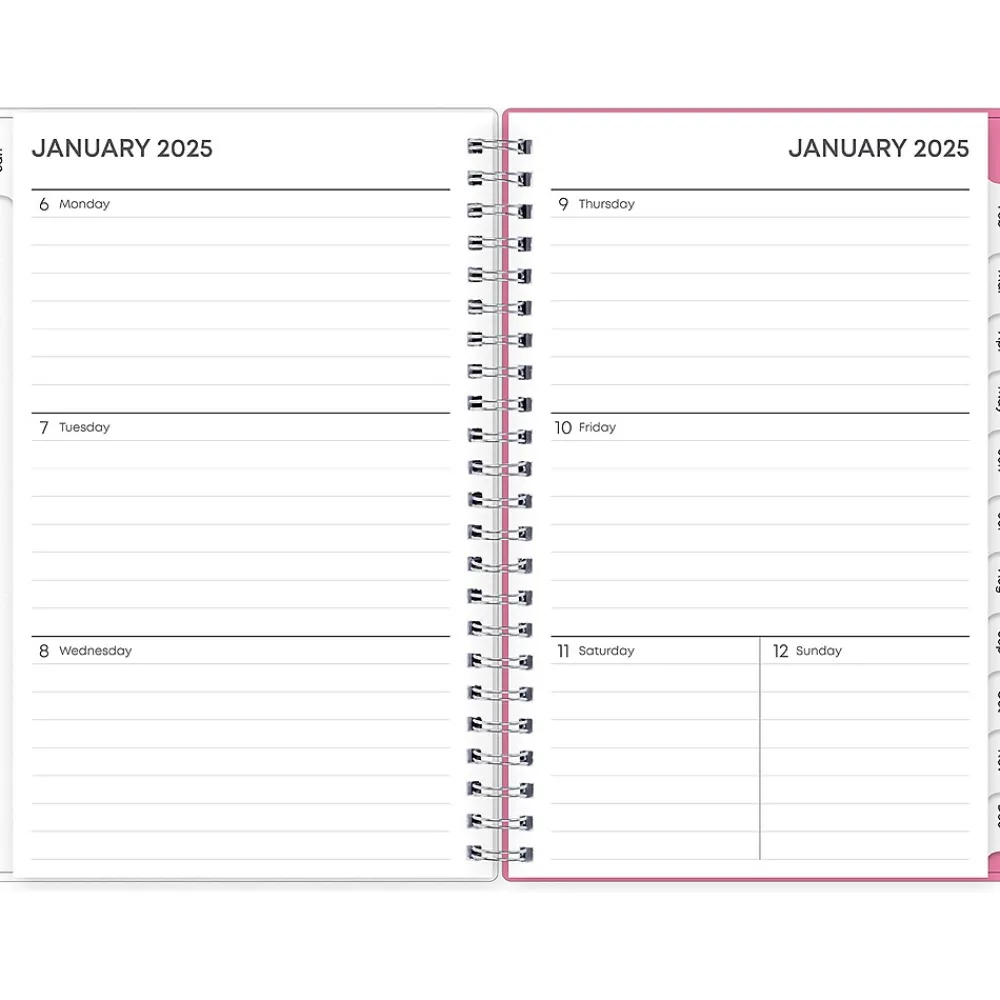 2025 Planners|Blue Sky 2025 Lucidity 5" x 8" Weekly & Monthly Planner, Plastic Cover, Pink/Blue (150786)