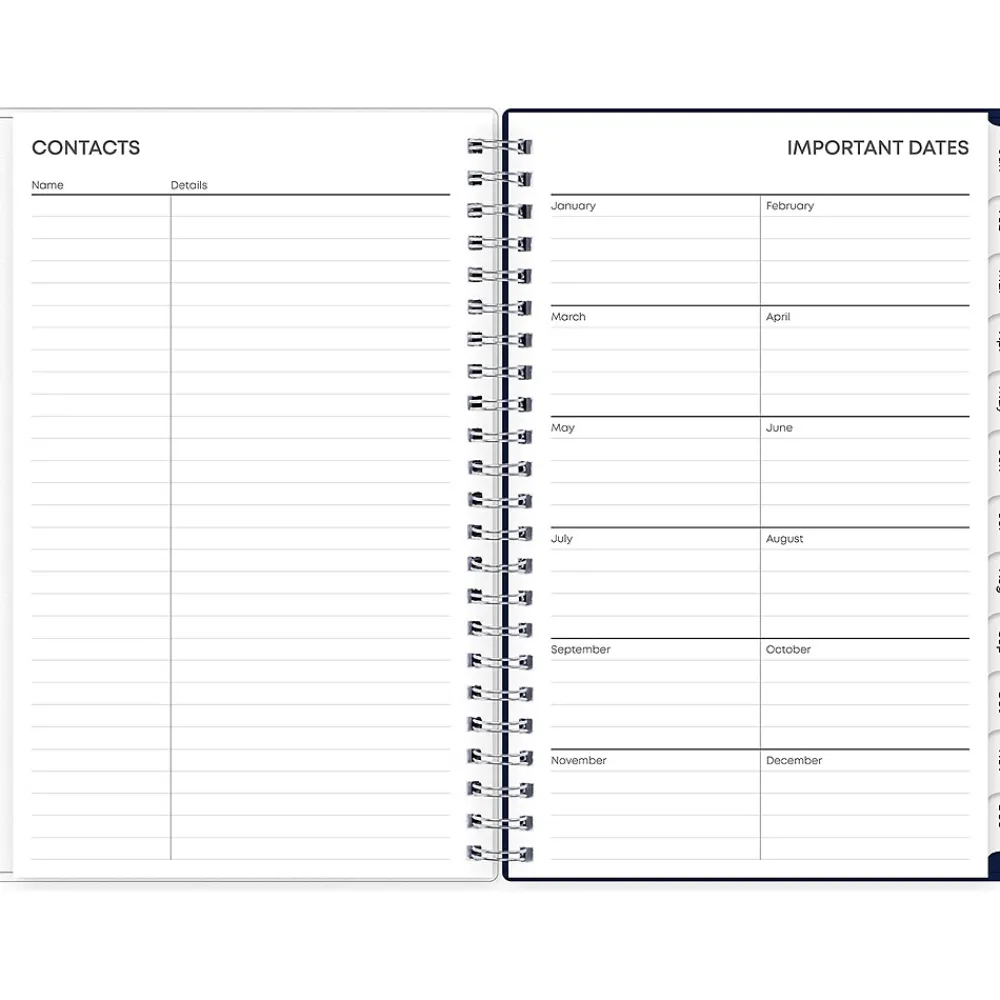 2025 Planners|Blue Sky 2025 Moment 5" x 8" Weekly & Monthly Planner, Plastic Cover, Blue/Purple (148327)