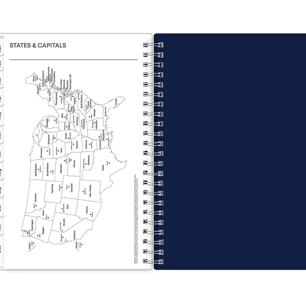 2025 Planners|Blue Sky 2025 Moment 5" x 8" Weekly & Monthly Planner, Plastic Cover, Blue/Purple (148327)