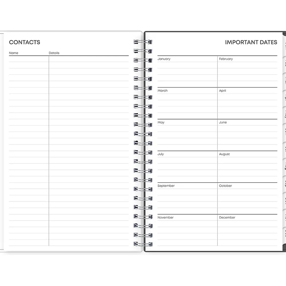 2025 Planners|Blue Sky 2025 Montauk 5" x 8" Weekly & Monthly Planner, Plastic Cover, Gray/Beige (133875-25)