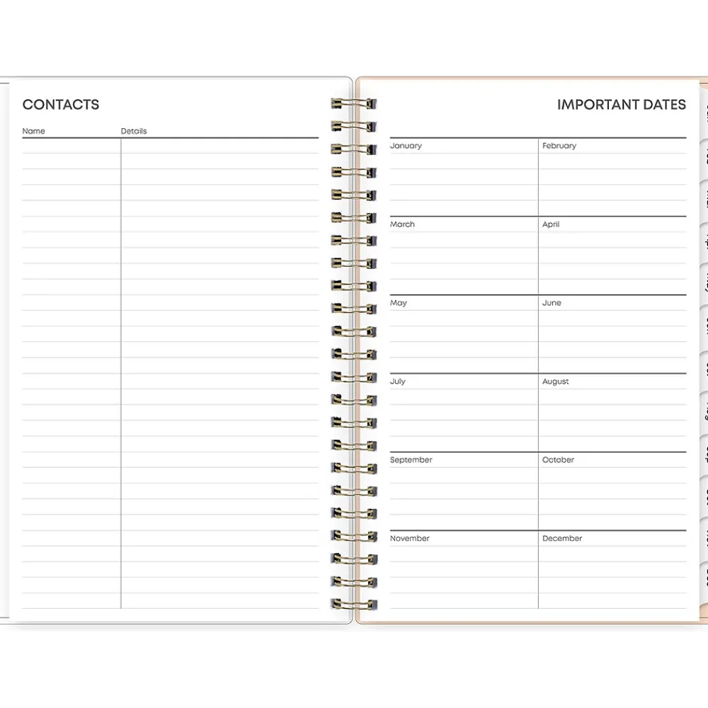 2025 Planners|Blue Sky 2025 Natalya 5" x 8" Weekly & Monthly Planner, Plastic Cover, Pink/White (148769-25)
