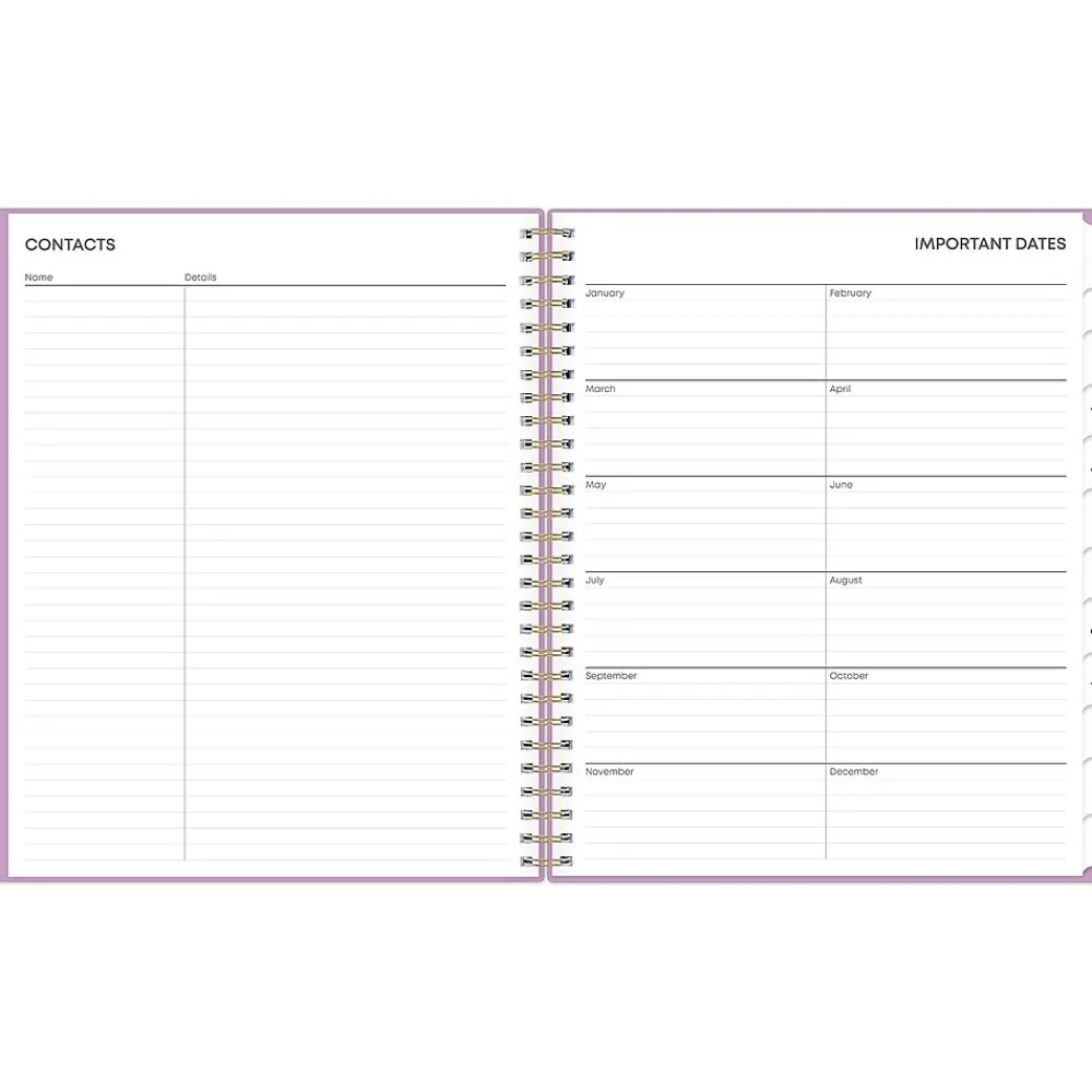 2025 Planners|Blue Sky 2025 Orchid 8" x 10" Monthly Planner, Plastic Cover, Purple (147941)