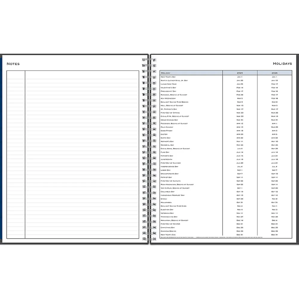 2025 Planners|Blue Sky 2025 Passages 8.5" x 11" Weekly & Monthly Appointment Book, Plastic Cover, Charcoal Gray (100009-25)
