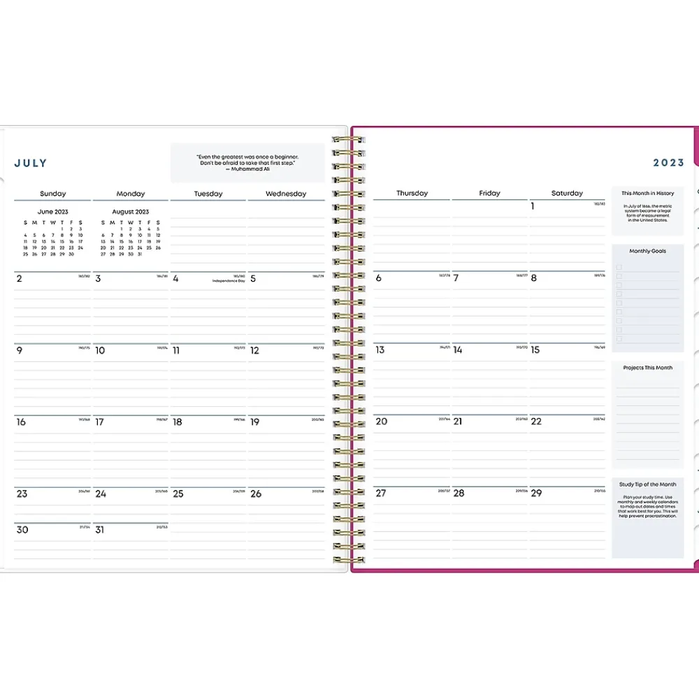 Academic Planners|Blue Sky 2023-2024 Plans & Things Confetti Bright 8.5" x 11" Academic Weekly & Monthly Teacher Lesson Planner (136609-A24)
