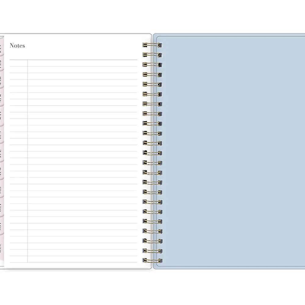 2025 Planners|Blue Sky 2025 Rachel Parcell Parcella 5" x 8" Weekly & Monthly Planner, Plastic Cover, Blue/White (151202)