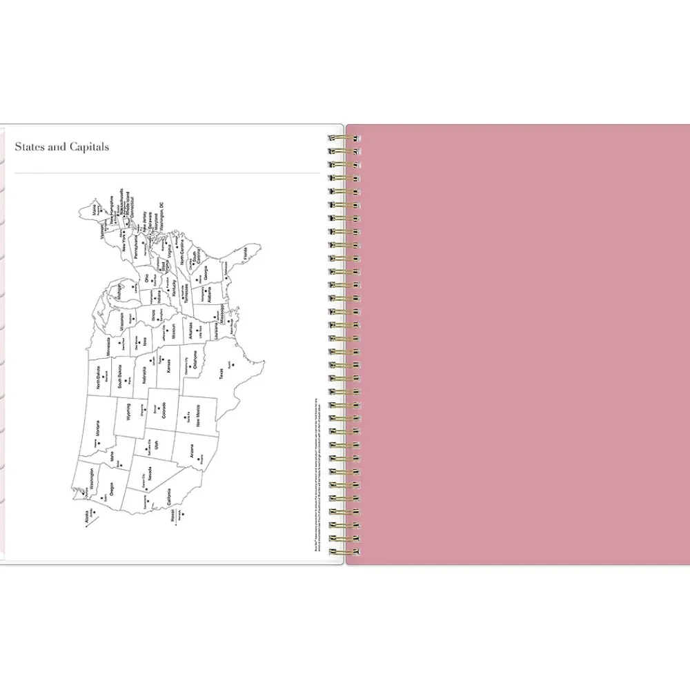 2025 Planners|Blue Sky 2025 Rachel Parcell Rose 8.5" x 11" Weekly & Monthly Planner, Plastic Cover, Multicolor (148187)