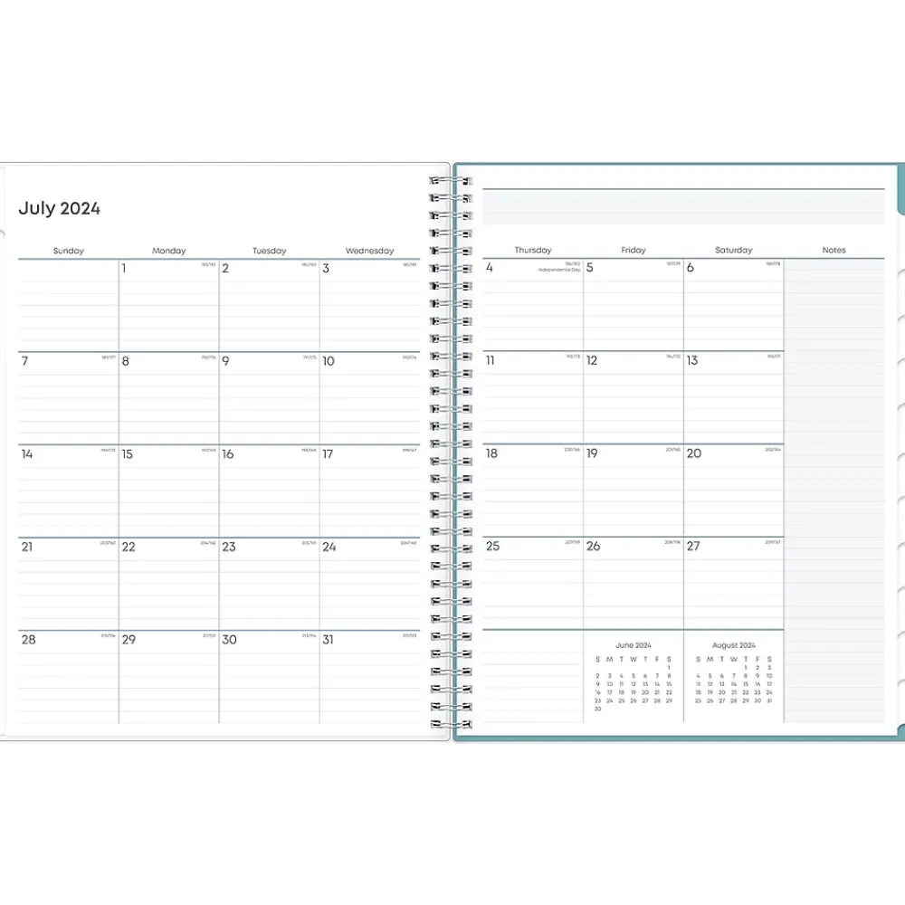 Academic Planners|Blue Sky 2024-2025 Teacher Lesson Dots 8.5" x 11" Academic Weekly & Monthly Planner, Plastic Cover, Multicolor (100330-A25)