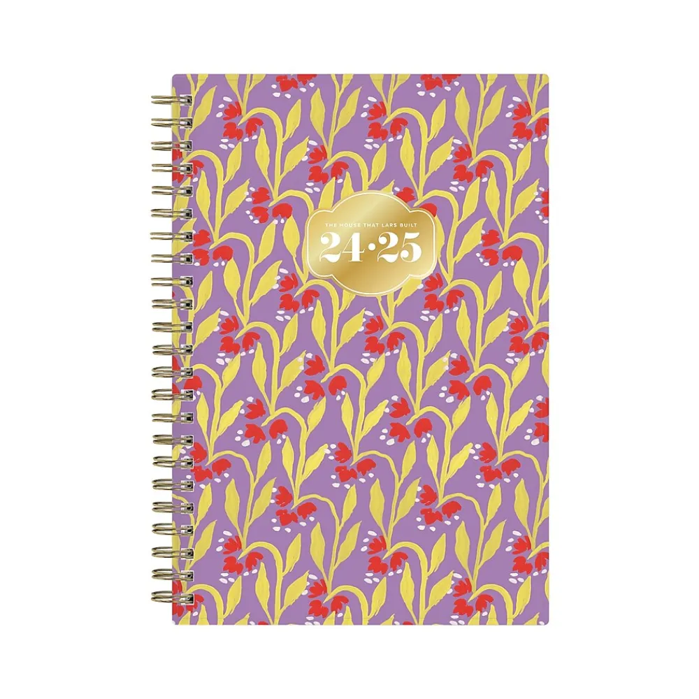 Academic Planners|Blue Sky 2024-2025 The House That Lars Built Lilac Red 5" x 8" Academic Weekly & Monthly Planner, Multicolor (149845)