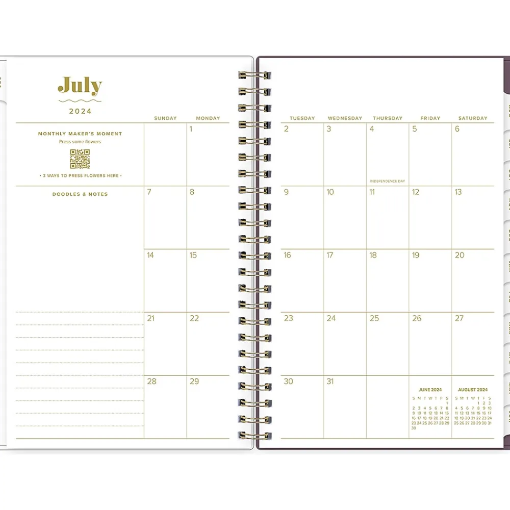 Academic Planners|Blue Sky 2024-2025 The House That Lars Built Lilac Red 5" x 8" Academic Weekly & Monthly Planner, Multicolor (149845)